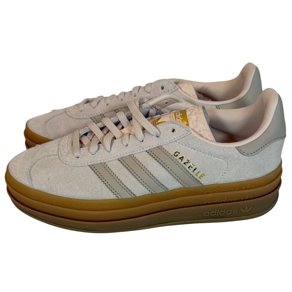 Adidas Gazelle Bold Grey White Gum Platform Sneakers Womens Shoes 5.5